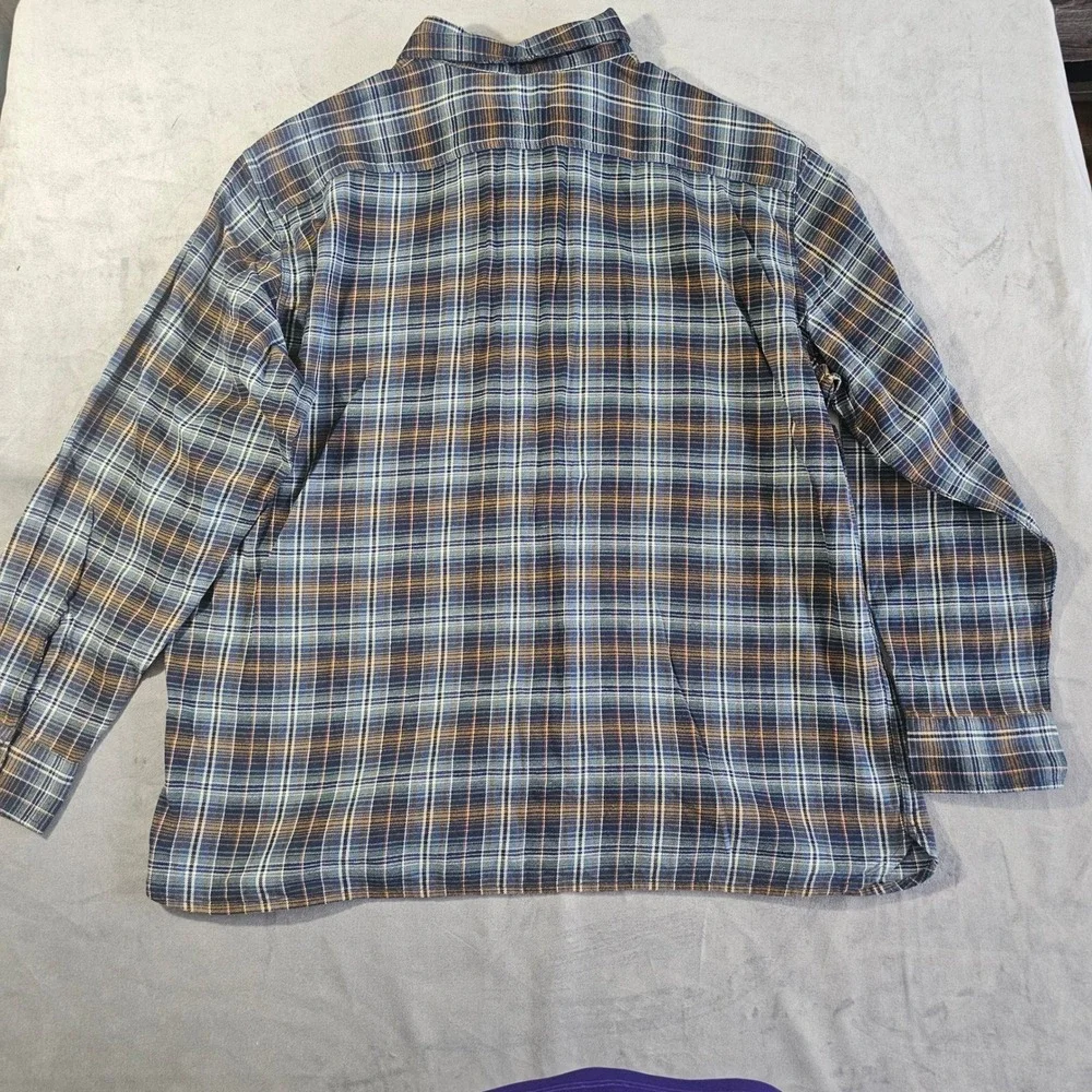 Levis Mens XL‎ Relaxed Fit Plaid Flannel Button Down Shirt Blue Yellow NWOT